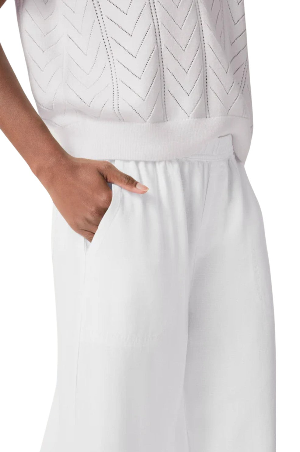 Angie Palazzo Pant - White