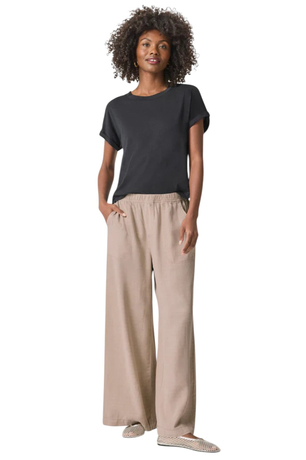 Angie Palazzo Pant - Fawn