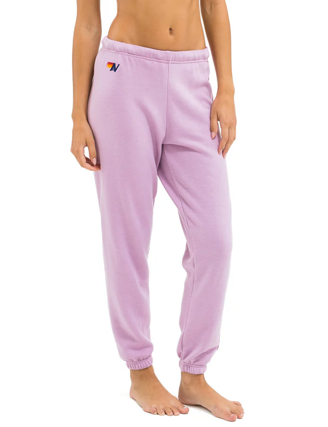 5 Stripe Sweatpants, Mauve/Magenta Orange