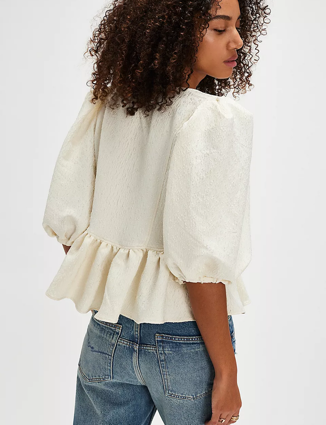 Pamela Bow Top, White Alyssum
