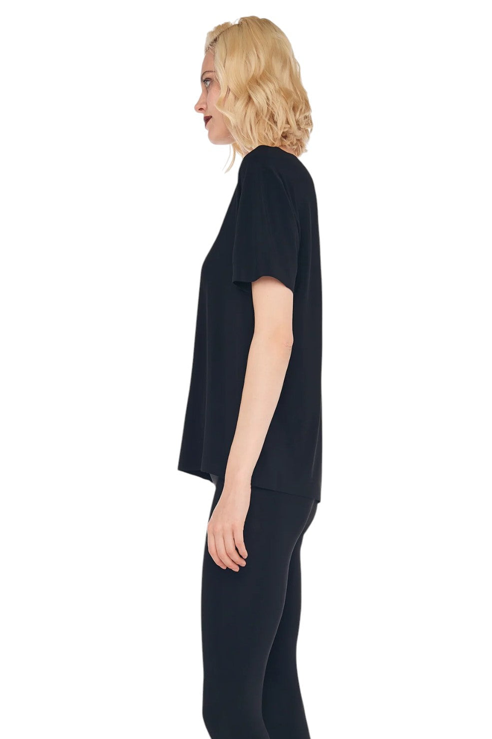Short Sleeve Boxy Top - Black