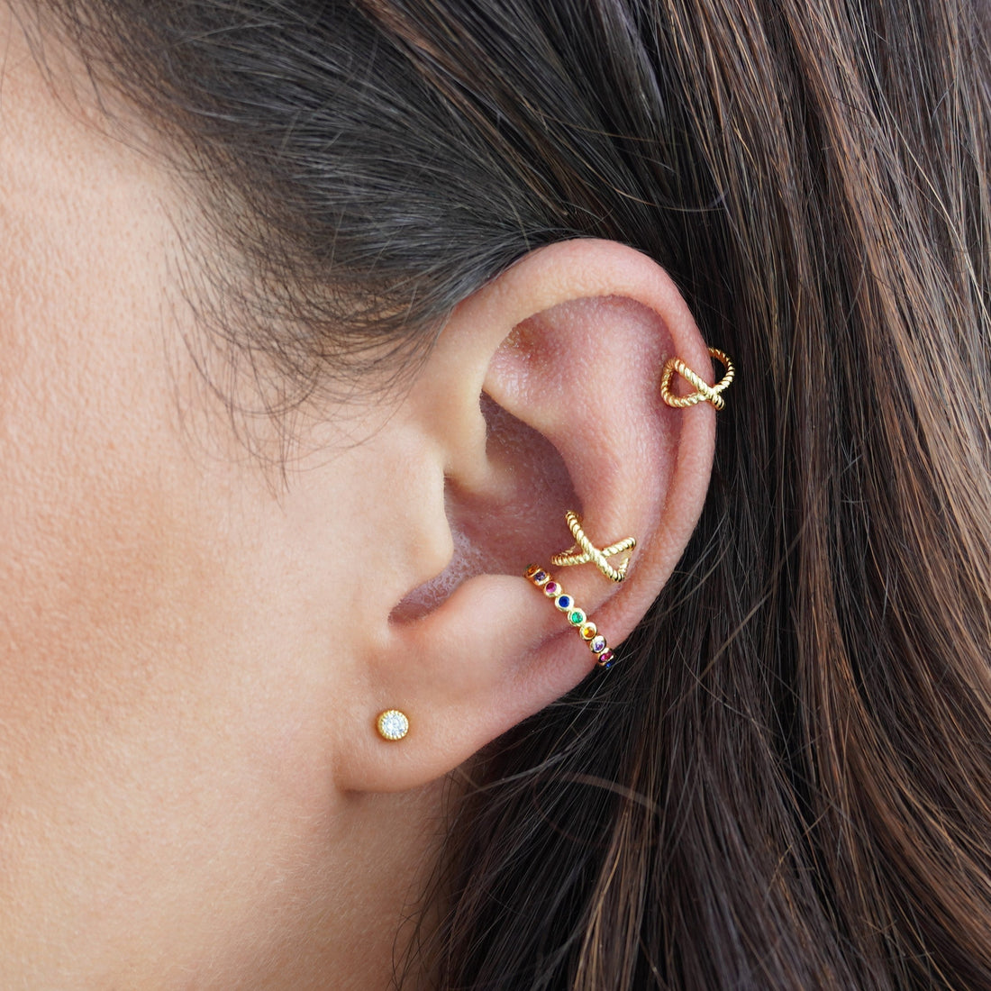 Rainbow Cuff Earring
