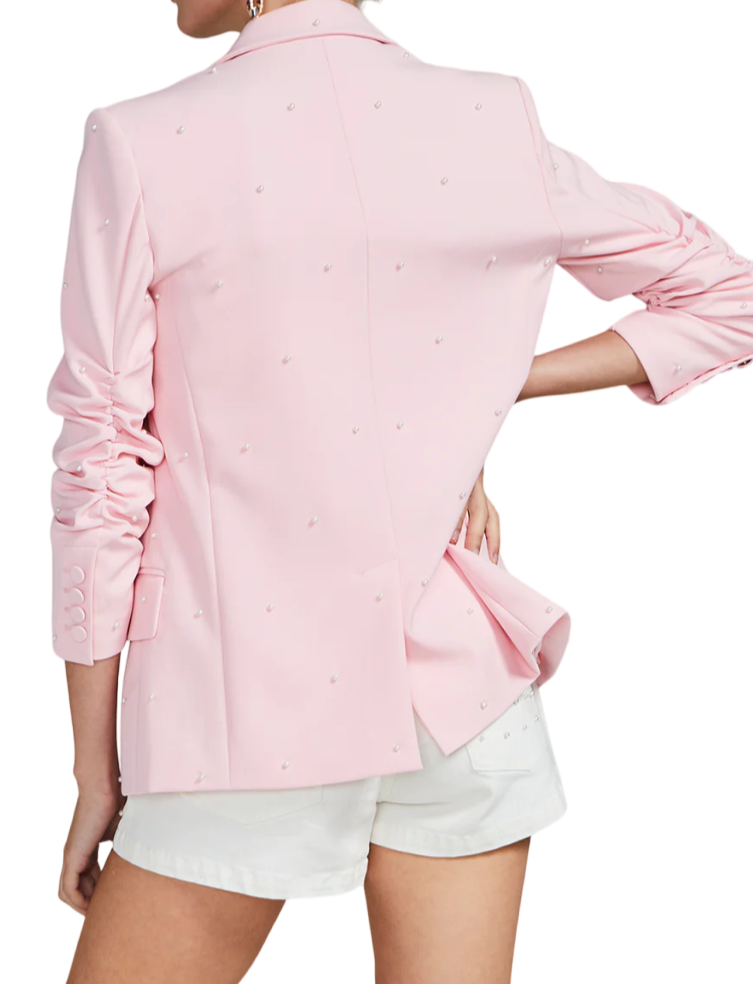 Nadia Pearl Blazer - Pastel Pink